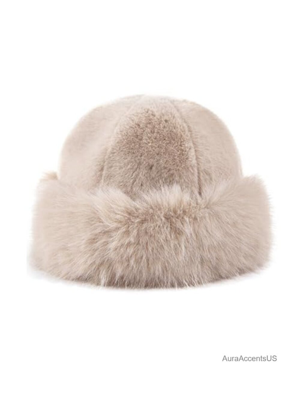 Faux Fur Bucket Hat Fluffy Warm Winter Ear Warmer Pull-On